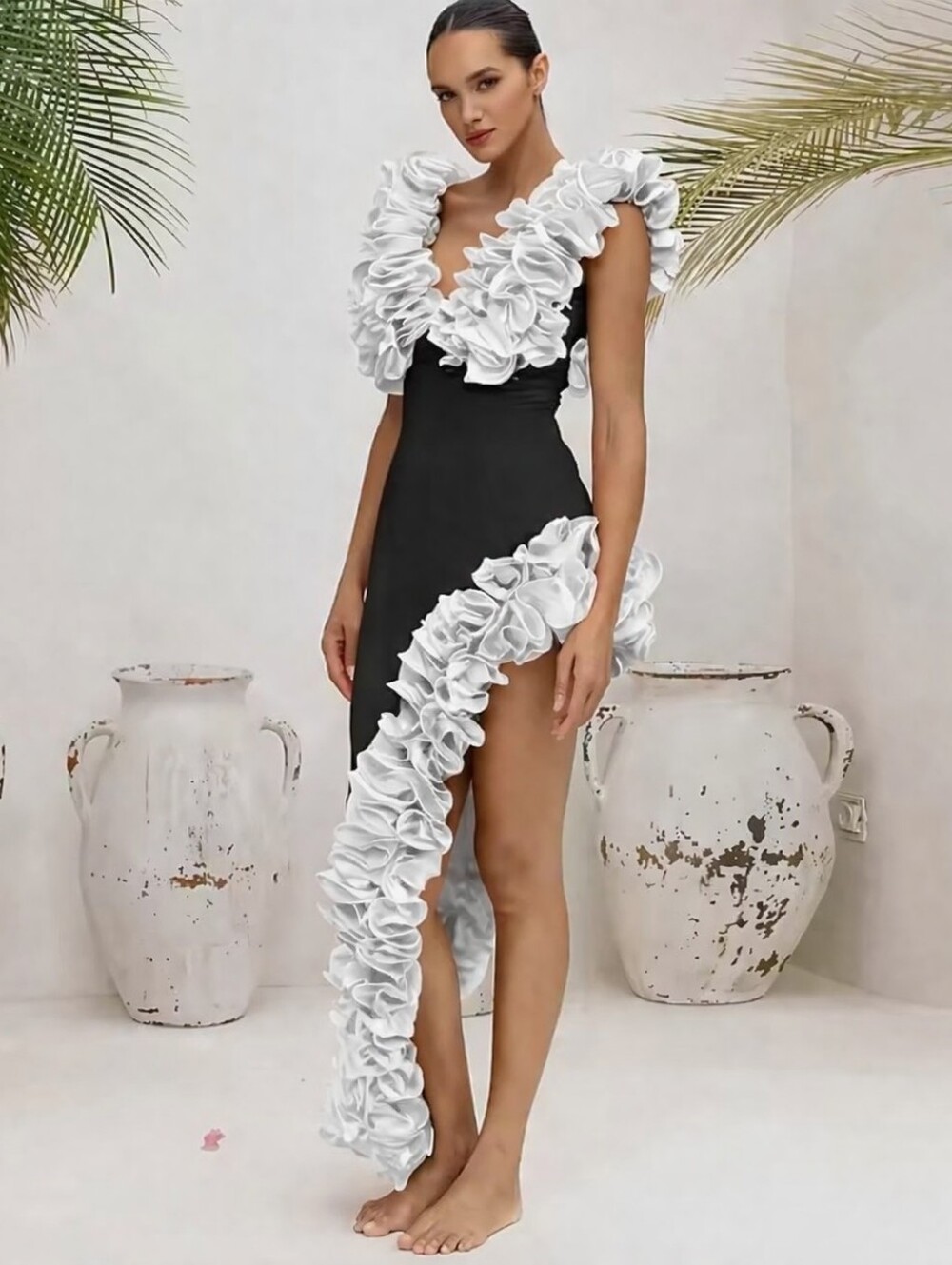 Ruffled Bodysuit and Skirt Set